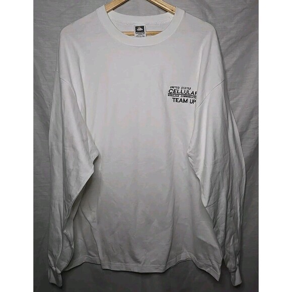 Cotton Deluxe Long Sleeve T Shirt - Sz XL Cotton, Made In The USA, US Cellular - Picture 1 of 10